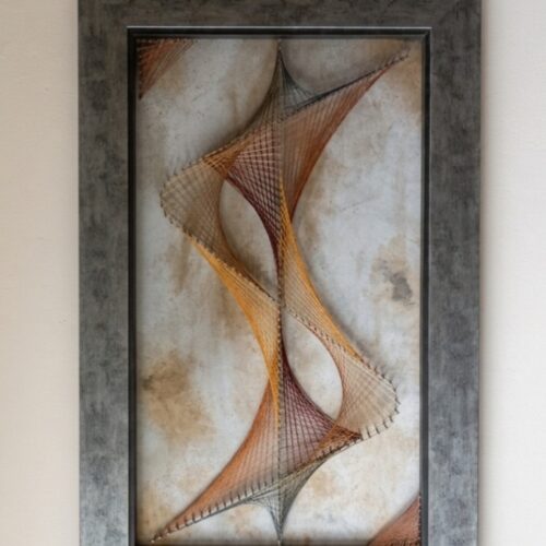 Tableau art filaire ou string art (cadre et verre de protection)