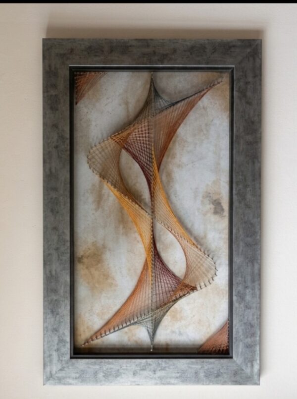 Tableau art filaire ou string art (cadre et verre de protection)
