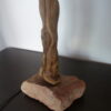 lampe en bois flotté avec abat jour recyclé (vendu sans ampoule)