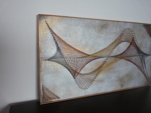 Tableau art filaire ou string art (cadre et verre de protection)