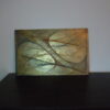 art filaire sur tableau bois recyclé