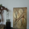 art filaire sur tableau bois recyclé
