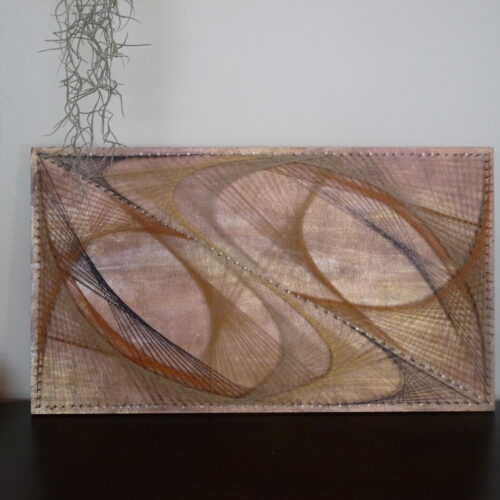 art filaire finition cadre et verre en cours